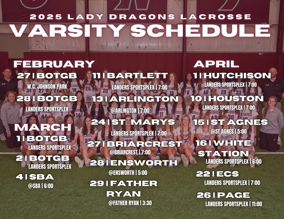 CHS Dragons 2025 Girls Lacrosse Schedule